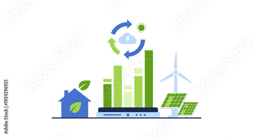 Renewable Energy and Sustainability Growth: Eco-Friendly Home, Solar, Wind Power, and Green Statistics