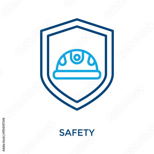 Safety Icon Outline Color Style. Vector Illustration For Graphic Design