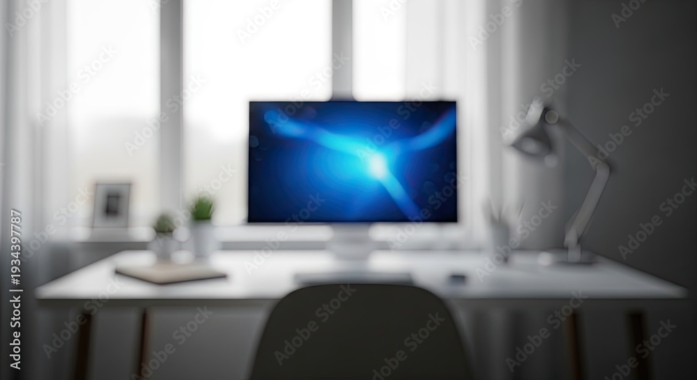 Fototapeta premium Modern home office workspace desk setup.