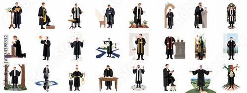 Pastors and Ministers in Various Religious Roles and Ceremonies