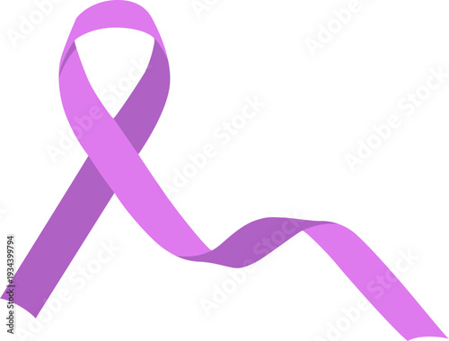 Purple awareness ribbon vector symbol