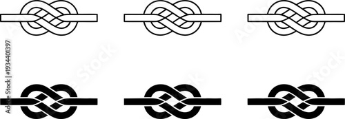 Celtic Knotwork Divider Vector Illustration Set