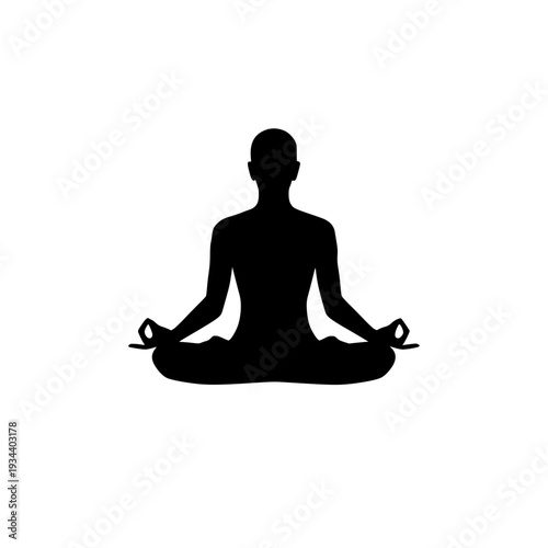 Serene person meditating in lotus position for mindfulness and relaxation