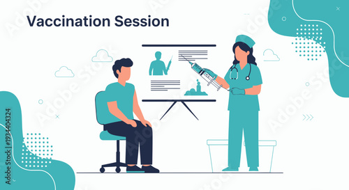 Doctor Administering Vaccine to Patient During Vaccination Session