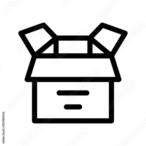 Packing Box Icon Vector Symbol Design Illustration