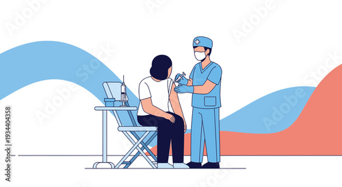 Doctor Administering Vaccine to Patient in Clinical Setting