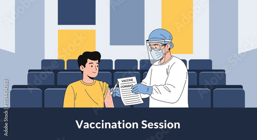 Doctor Administering Vaccine to Patient in Clinic - Vaccination Session