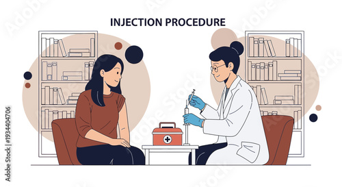 Doctor Administers Injection to Patient in Medical Office