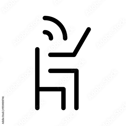 Working At Home Icon Vector Symbol Design Illustration