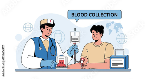 Doctor Collecting Blood Sample from Patient for Medical Test, Healthcare Concept