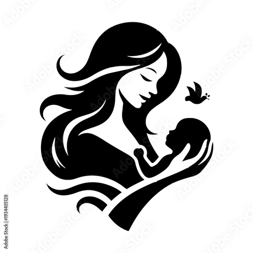 silhouette of a girl with wings