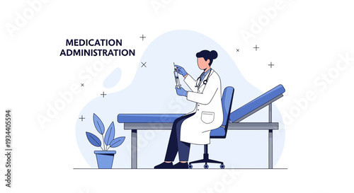 Doctor Preparing Injection for Medication Administration in Clinic