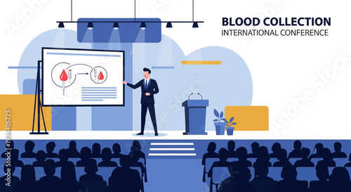 Doctor Presents Blood Collection Conference to Audience