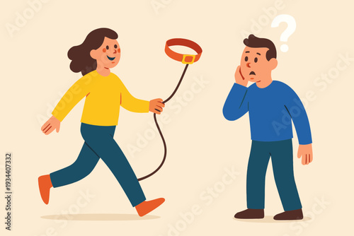 "Invisible Dog" Leash Being Walked on April Fool's Day