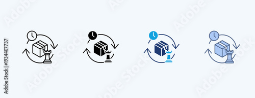 Lifecycle Strategy Multiple Icon Illustration Vector