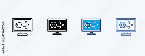 Version Control Multiple Icon Illustration Vector