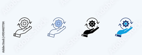 Change Management Multiple Icon Illustration Vector