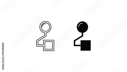 Two icons depicting a person lifting and carrying a box with a slight variation in design