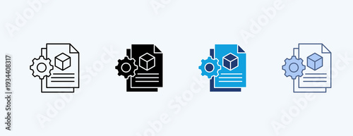 Product Documentation Multiple Icon Illustration Vector