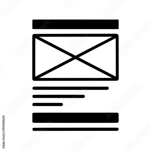 Simple wireframe sketch of a mobile app interface with navigation elements
