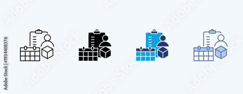 Resource Planning Multiple Icon Illustration Vector