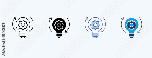 Innovation Cycle Multiple Icon Illustration Vector