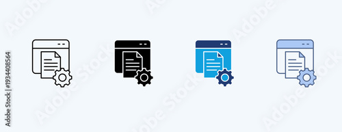 Data Management Multiple Icon Illustration Vector