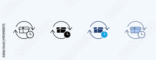 Lifecycle Efficiency Multiple Icon Illustration Vector