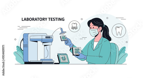 Healthcare Professional Conducting Laboratory Testing for Dental Health