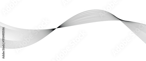 Abstract thin line icon. Thin wavy line abstract background. Wavy line horizontal divider outline minimalist background. Abstract black lines wave curve motion on white background. EPS 10