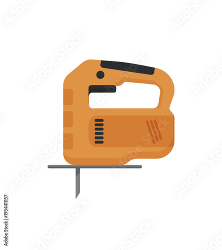 Vector illustration of a jigsaw tool.