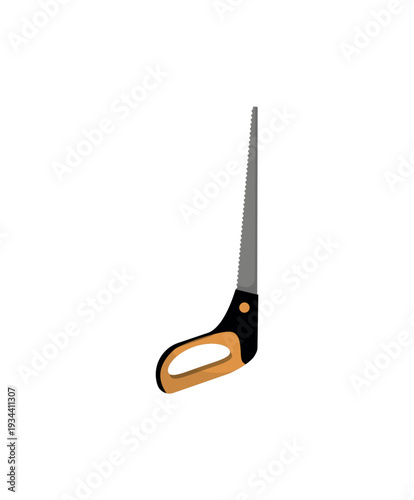 Vector illustration of a keyhole saw tool.