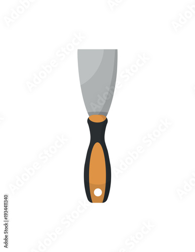 Vector illustration of a putty knife tool.