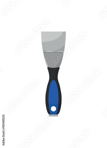 Vector illustration of a wide putty knife tool.