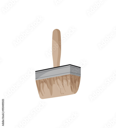 Vector illustration of a plaster brush tool.