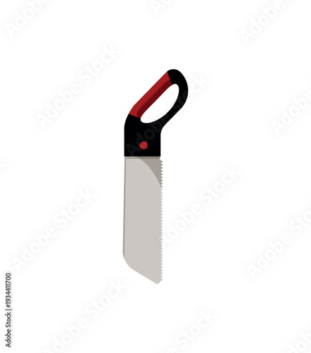 Vector illustration of a hand saw tool.
