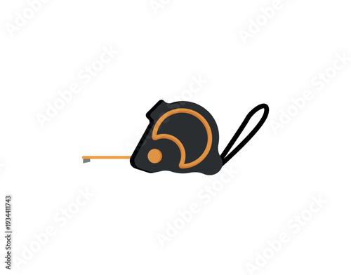 Vector illustration of a measuring tape tool.