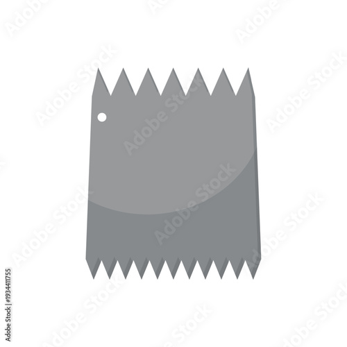 Vector illustration of a stainless steel decoration comb.
