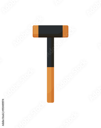 Vector illustration of a rubber mallet hammer.