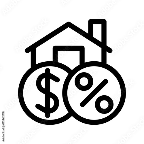 Mortage Icon Vector Symbol Design Illustration