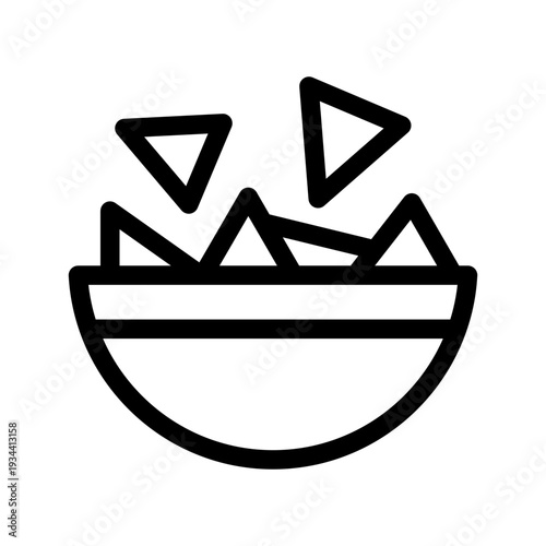 Nachos Icon Vector Symbol Design Illustration