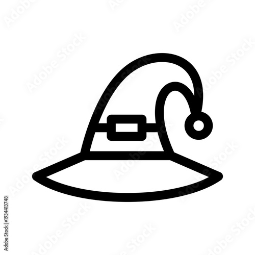 Witch Hat Icon Vector Symbol Design Illustration