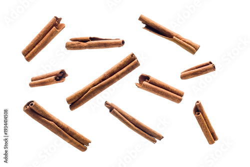 Cinnamon sticks, isolated on transparent background. PNG image.