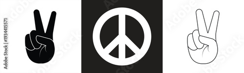 Peace symbol icon isolated on a white background. vector illustration