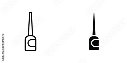 Eyeliner bottle icon graphic design vector symbols. Best for Graphics