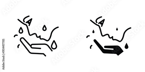 Face washing icon graphic design vector symbols. Best for Graphics