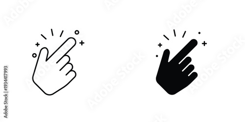 Finger snapping icon graphic design vector symbols. Best for Graphics
