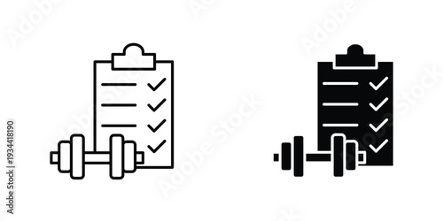 Fitness plan icon graphic design vector symbols. Best for Graphics