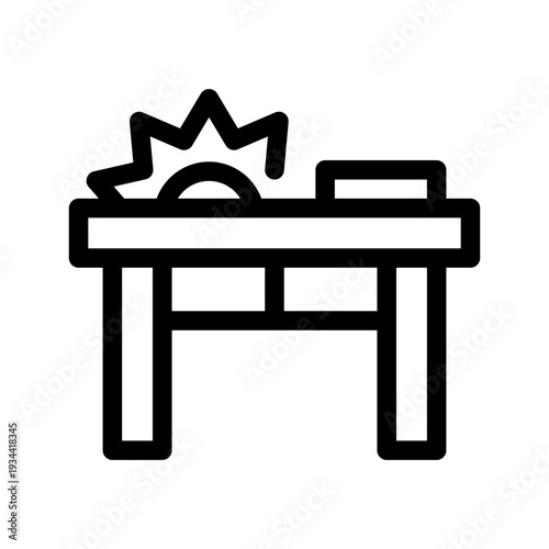 Table Saw Icon Vector Symbol Design Illustration