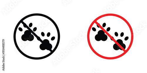 Forbidden dog pet signs graphic design vector symbols. Best for Graphics